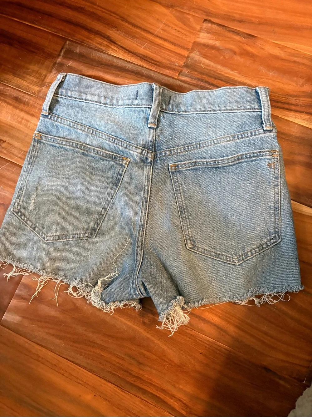 Madewell The Perfect Jean Short Distressed Raw Hem Denim Shorts Size 28 (435)